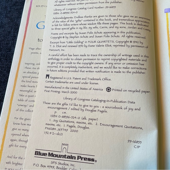 These Are the Gifts I’d Like to Give to You book. Edited by Douglas Pagels. - Picture 4 of 9